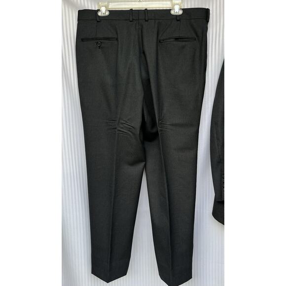 Custom Holland Sherry Charcoal Gray 2pc Pinstriped Suit 37 x 29 - Picture 4 of 16